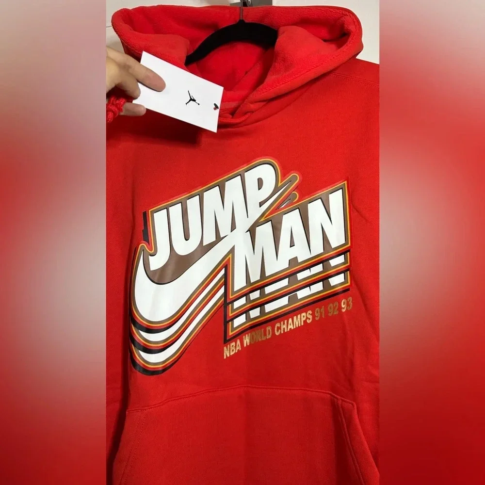 NWT Jordan Men's Jumpman Core Fleece Red Pullover Hoodie Size XXL